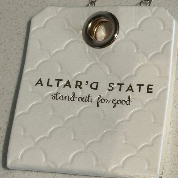 Altar'd State Antique Gold Layered Necklace with Pendant - NEW WITH TAG - Picture 9 of 9